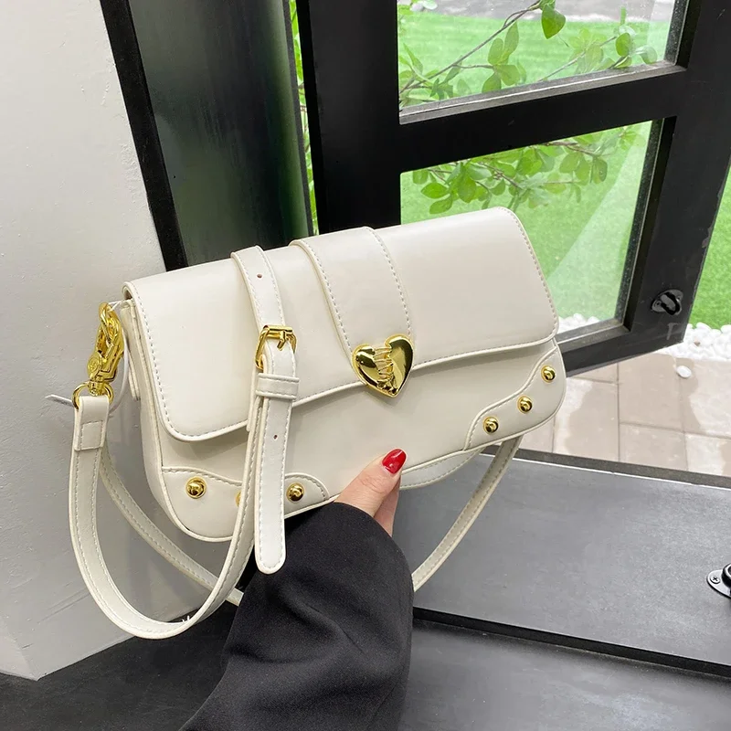Elegant Armpit Sling Handbags Solid Color Women PU Leather Shoulder Bags Simple Small Black Messenger Bags for Women 2025 - Image 5