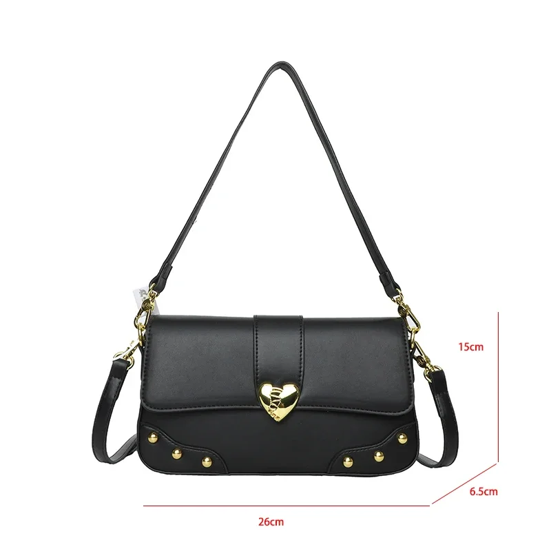 Elegant Armpit Sling Handbags Solid Color Women PU Leather Shoulder Bags Simple Small Black Messenger Bags for Women 2025 - Image 6